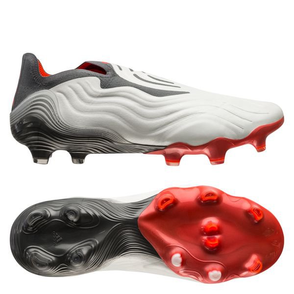 adidas Copa Sense + FG WhiteSpark - Footwear White/Solar Red/Iron Metal