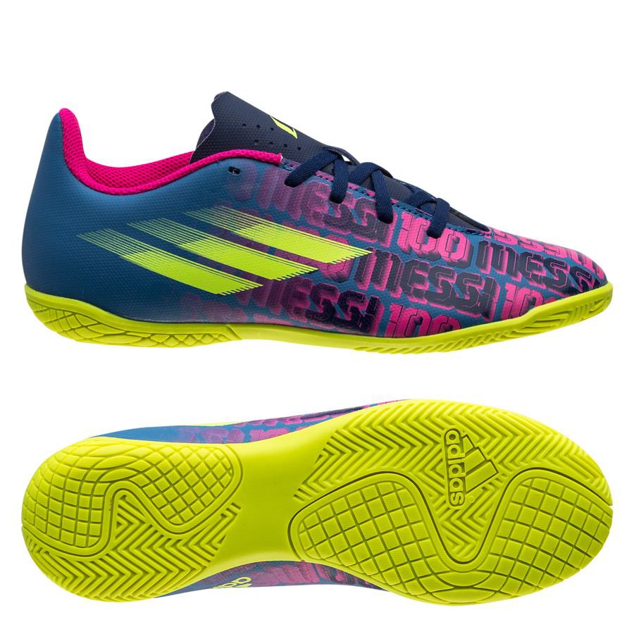 adidas X Speedflow Messi .4 IN Unparalleled - Blå/Pink/Gul Børn thumbnail