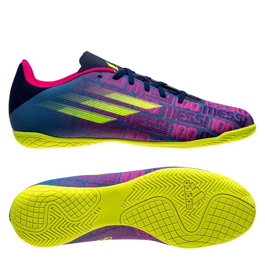 adidas X Speedflow Messi .4 IN Unparalleled - Blå/Pink/Gul thumbnail
