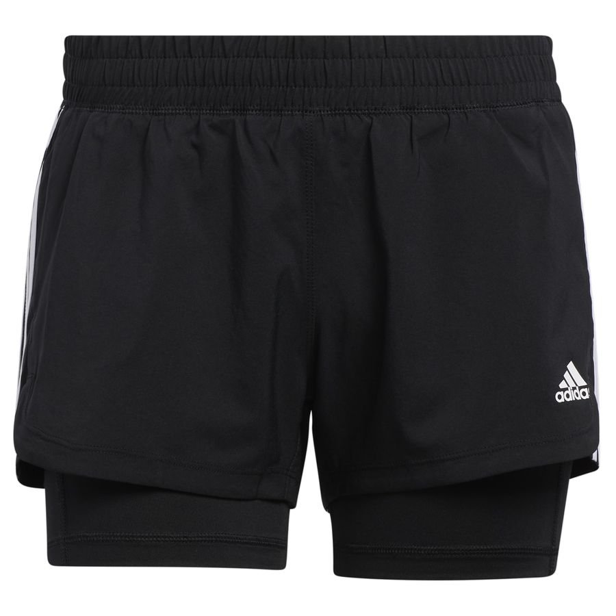 adidas Shorts Two in one Pacer 3-Stripes Woven - Sort Kvinde thumbnail