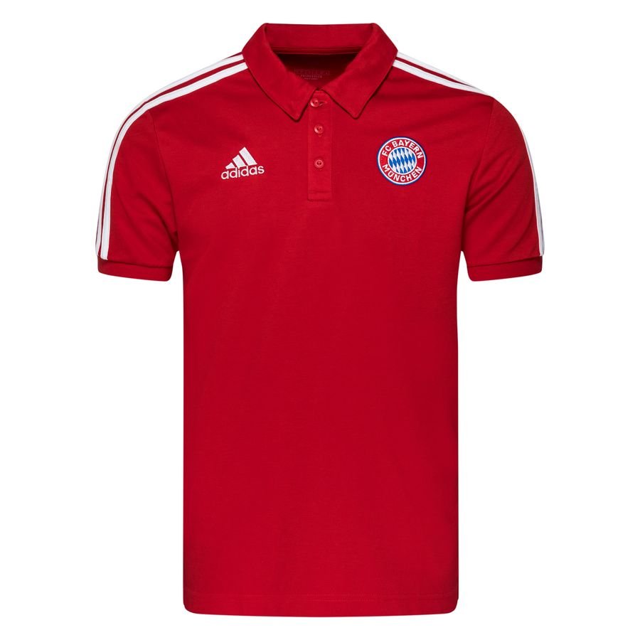 adidas Bayern München Piké 3-Stripes - Röd