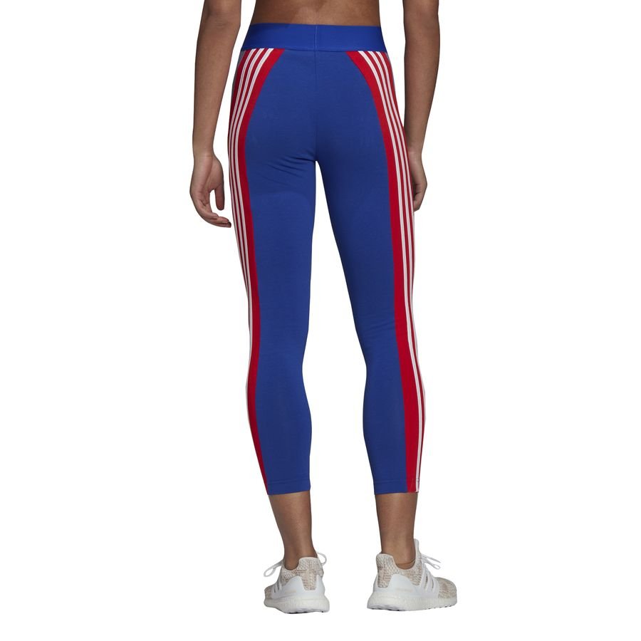 Blue/Red/White adidas Women Tights - Sportswear Colorblock