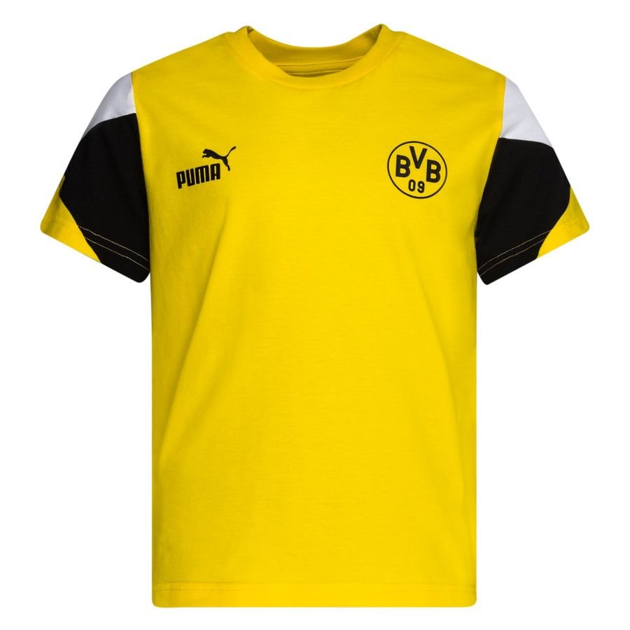 Dortmund T-Shirt FtblCulture - Gul/Svart Barn