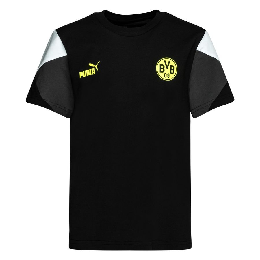 Dortmund T-Shirt FtblCulture - Svart/Gul Barn