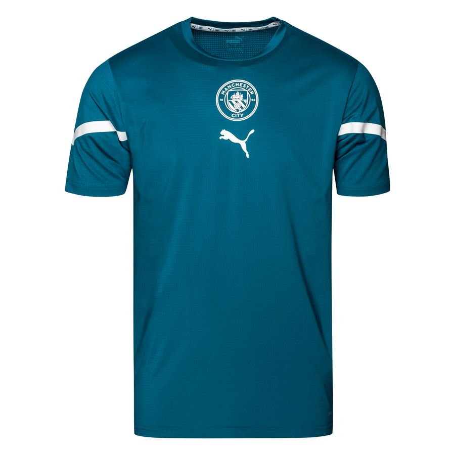 Manchester City Trænings T-Shirt Pre Match - Blå/Hvid thumbnail