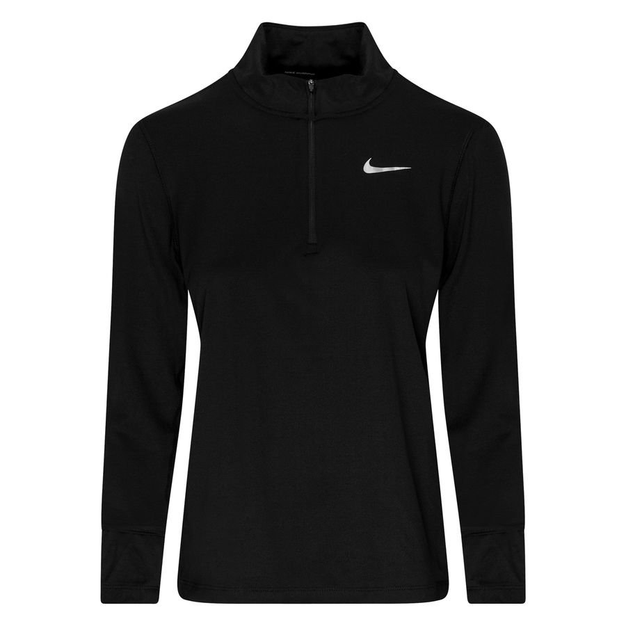 Nike Løbetrøje Element 1/2 Zip - Sort/Sølv Kvinde