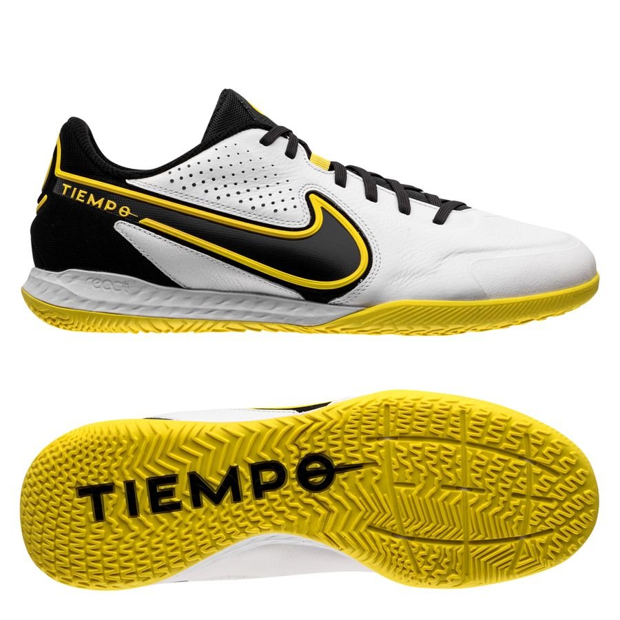 Nike Tiempo Legend 9 Pro IC - Hvid/Grå/Sort/Gul thumbnail