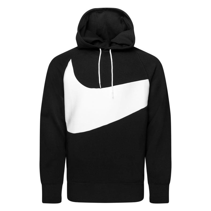 Nike Hættetrøje Sportswear Swoosh Tech Fleece - Sort/Hvid thumbnail