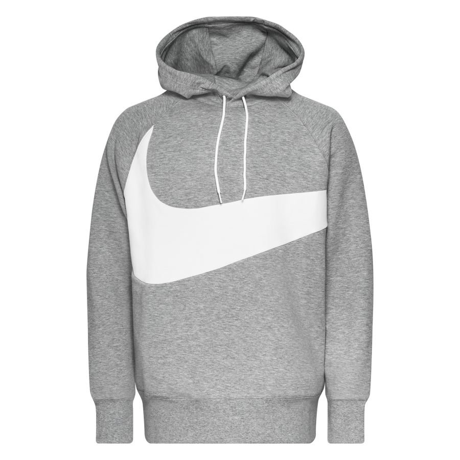 Nike Hættetrøje Sportswear Swoosh Tech Fleece - Grå/Hvid thumbnail