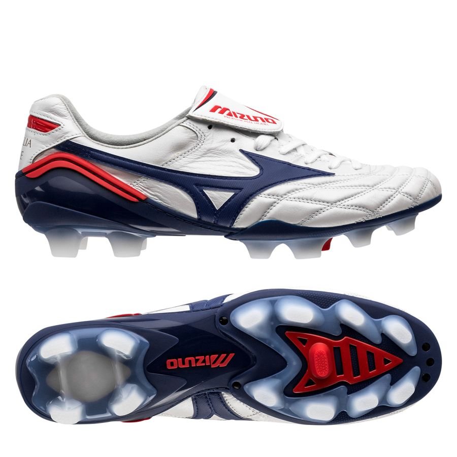 Mizuno Morelia Wave Made in Japan FG - White/Blue LIMITED EDITION