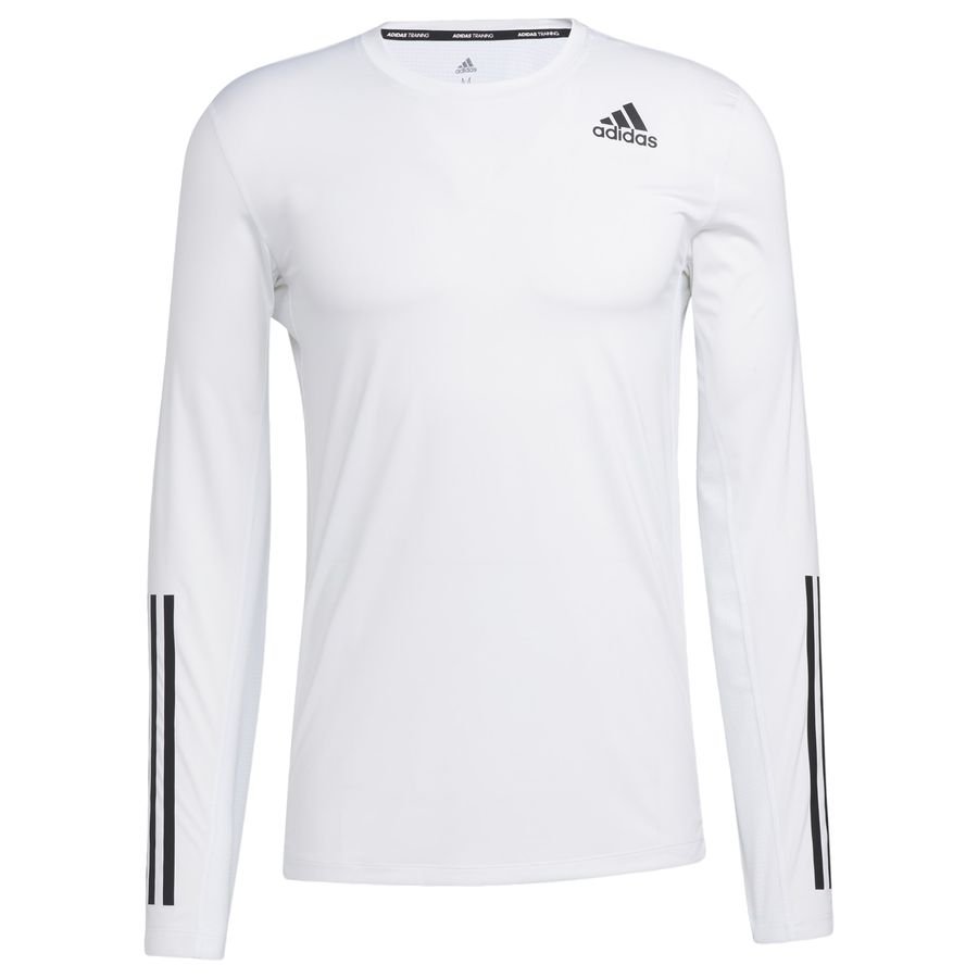 adidas Techfit 3-Stripes Fitted Long Sleeve top Hvid thumbnail
