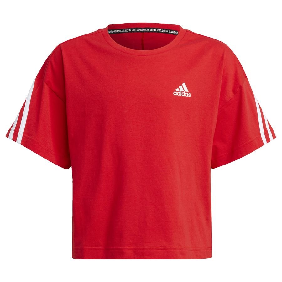 adidas Organic Cotton Future Icons Sport 3-Stripes Loose T-shirt Rød Børn thumbnail