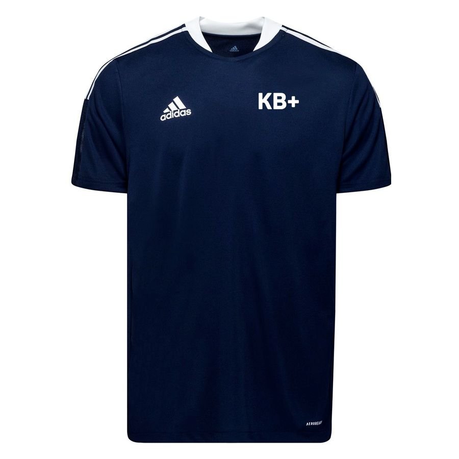 KB+ Trænings T-Shirt - Navy/Hvid Børn thumbnail
