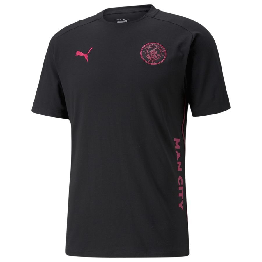 Manchester City Trænings T-Shirt Casuals - Sort/Pink thumbnail