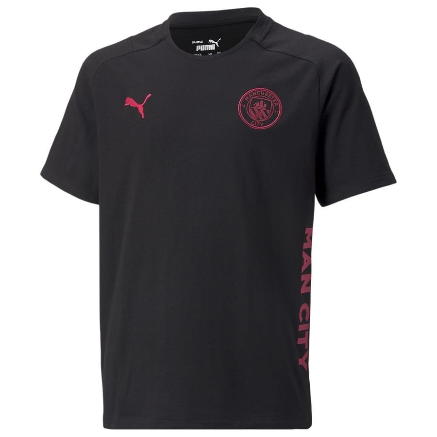 Manchester City T-Shirt Casuals - Svart/Rosa Barn