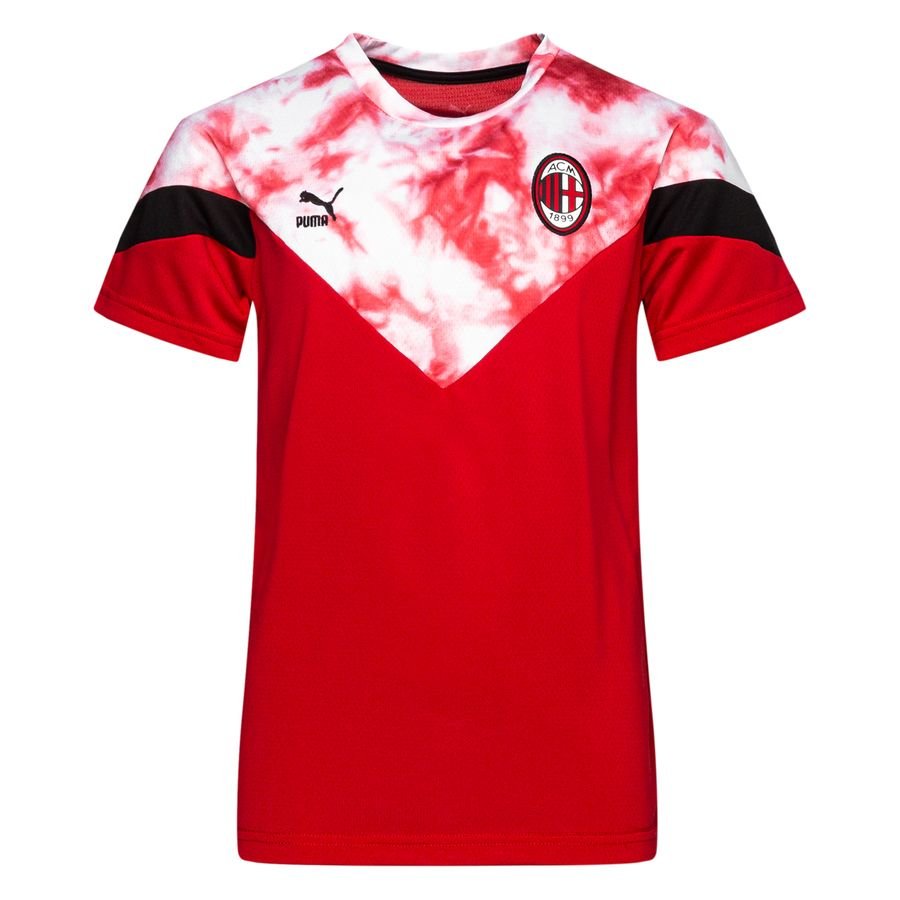 Milan T-Shirt Iconic - Rød/Hvid Børn thumbnail
