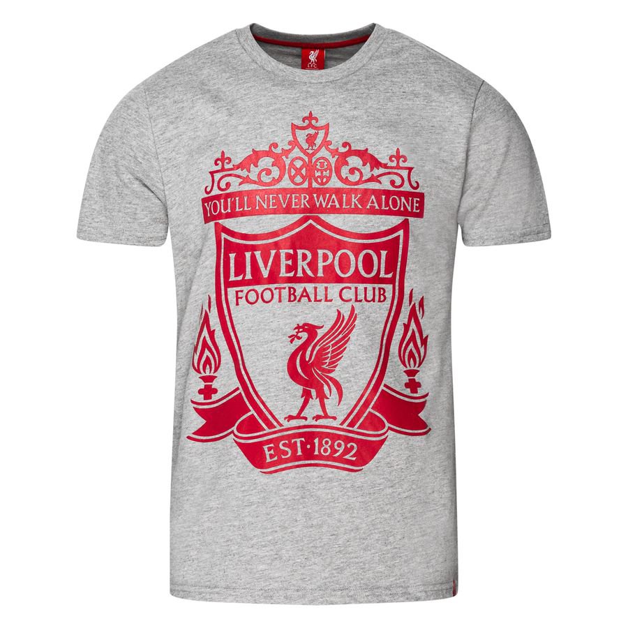 Liverpool T-Shirt Crest - Grå/Rød thumbnail