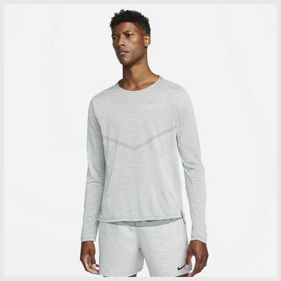 Nike Løbe T-Shirt Dri-FIT ADV Techknit - Grå/Sølv