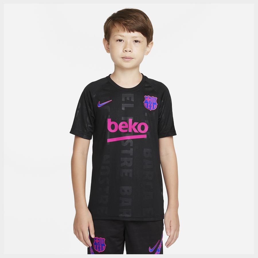FC Barcelona Nike Dri-FIT Pre-Match-fodboldtrøje til større børn thumbnail