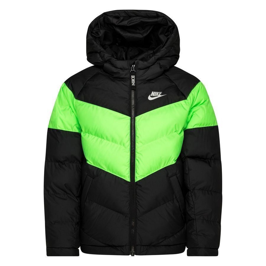 Nike Manteau d'Hiver NSW - Noir/Vert/Argenté Enfant