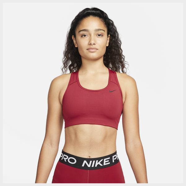 Nike Swoosh Sports-BH - Rød/Hvit