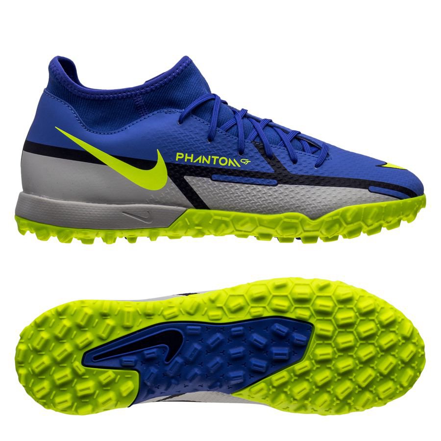 Nike Phantom GT 2 Academy DF TF Recharge - Blauw/Neon/Grijs/Blauw