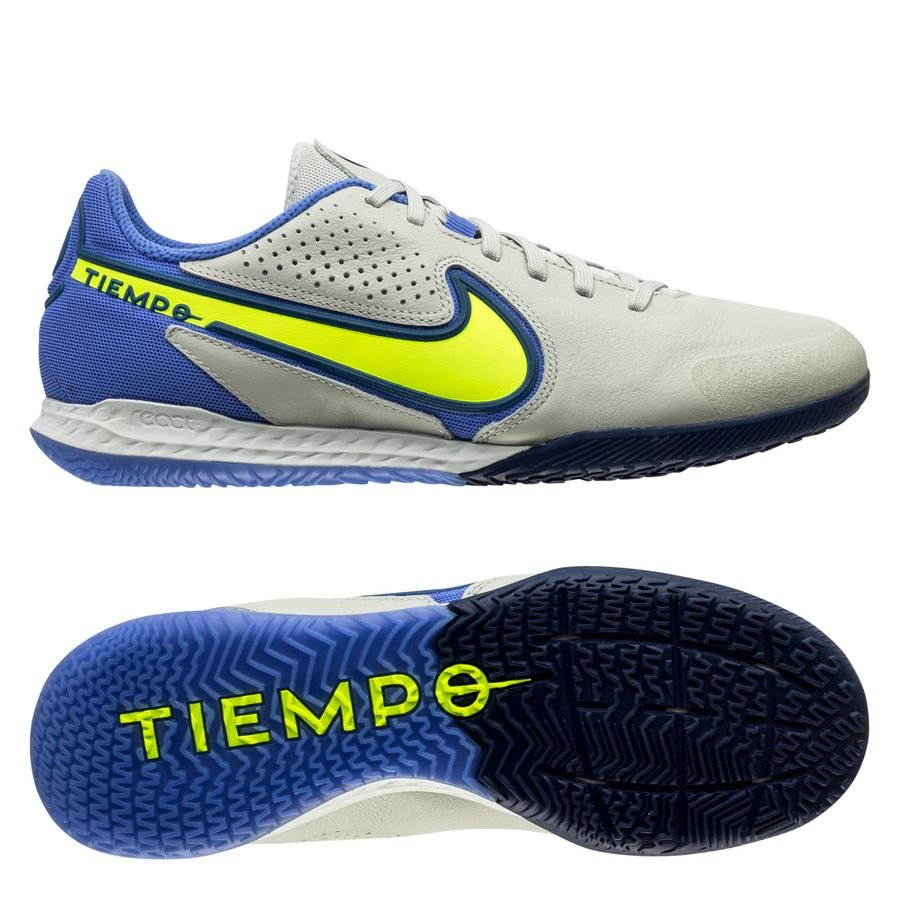 Nike Tiempo Legend 9 Pro IC Recharge - Grå/Neon/Blå thumbnail