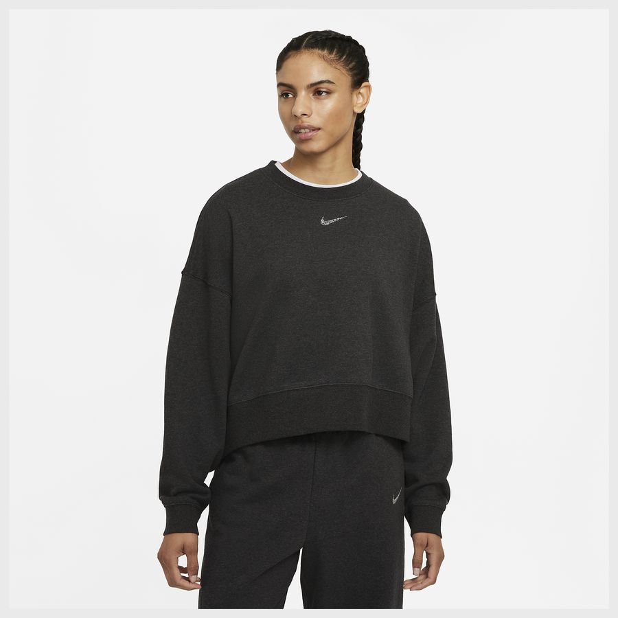 Overdimensioneret Nike Sportswear Collection Essentials-fleece-crewtrøje til kvinder thumbnail