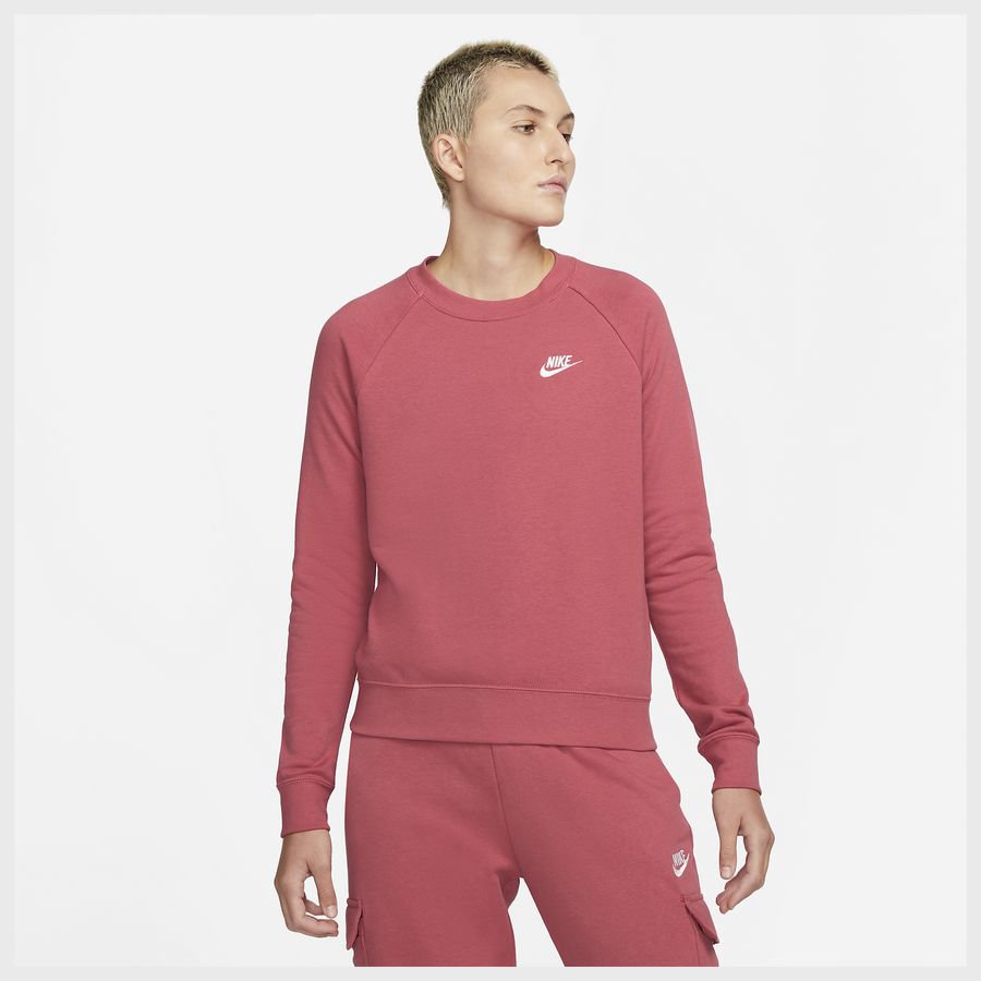 Nike Sportswear Essential Fleecetop met ronde hals voor dames Roze online kopen