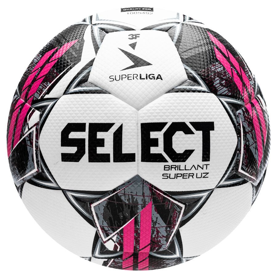Select Fodbold Brillant Super UZ V22 3F Superliga - Hvid/Pink thumbnail
