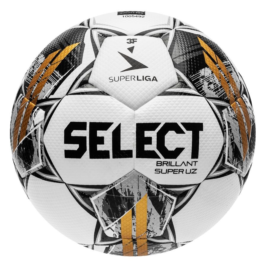 Select Fodbold Brillant Super UZ V22 3F Superliga - Hvid/Guld thumbnail