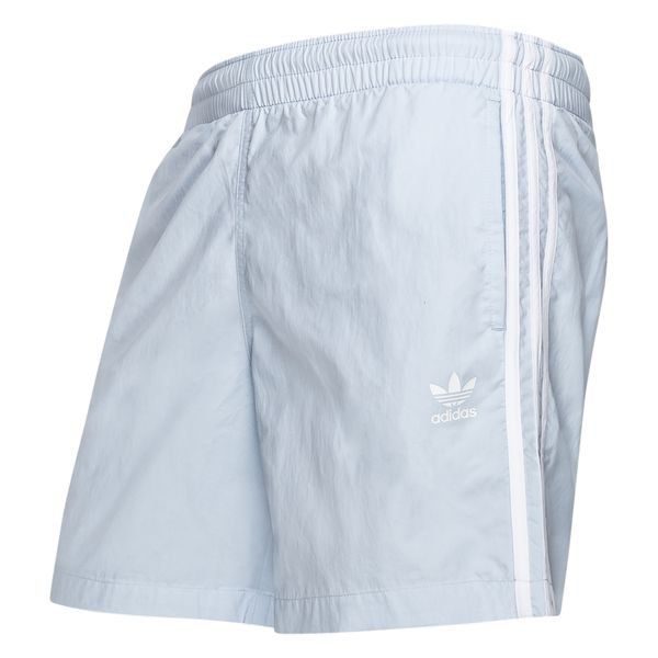 adidas Swim 3-Stripes Shorts - Halo Blue/White