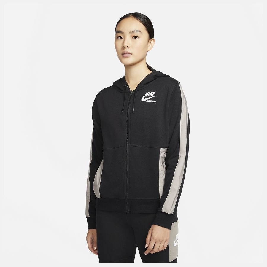 Nike Sportswear Heritage-fleecehættetrøje med lynlås til kvinder thumbnail