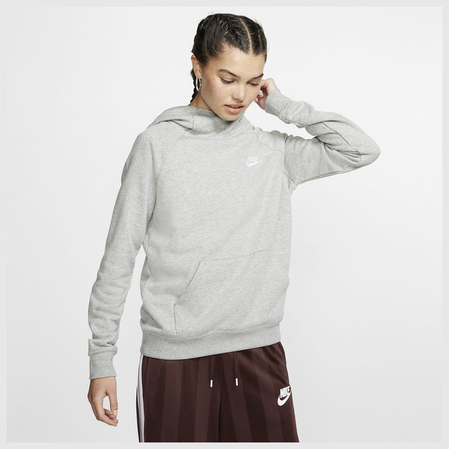 Nike Sportswear Essential Fleecehoodie met trechterhals voor dames Grijs online kopen