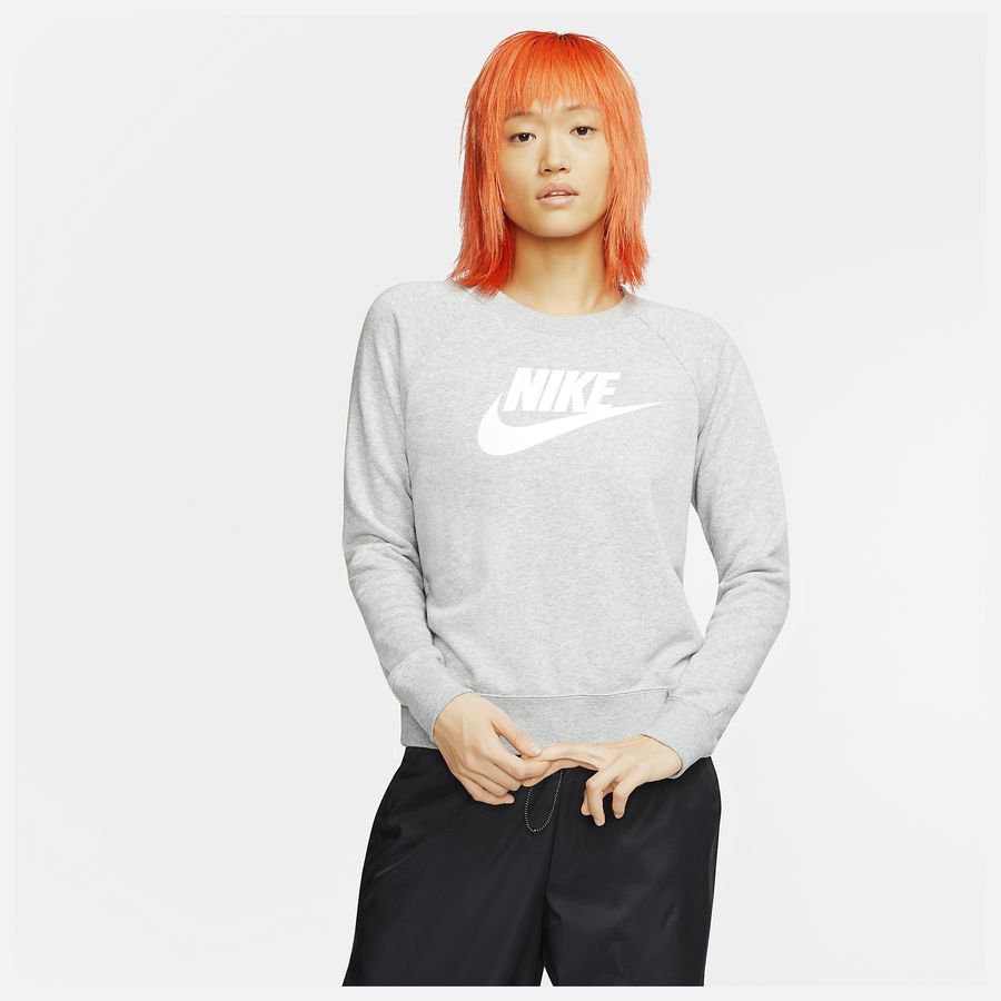 Nike Sweatshirt NSW Essential Fleece Crew - Grå/Sølv/Hvid Kvinde thumbnail
