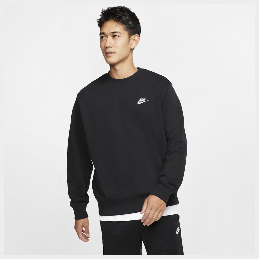 Nike Sweatshirt NSW French Terry Crew - Sort/Hvid