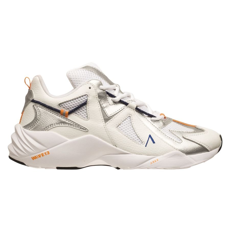 ARKK Sneaker Tuzon Skind W13 - Sølv/Orange/Hvid thumbnail