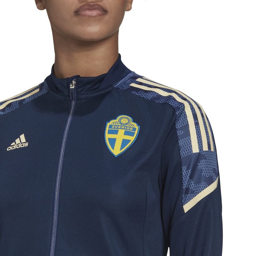 Zweden Track Top Condivo 21 EK Vrouwen 2022 NavyGeel Vrouw