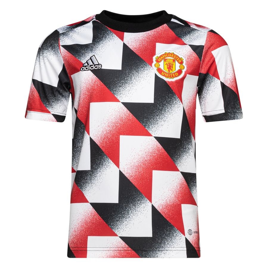 Manchester United Tränings T-Shirt Pre Match - Vit/Röd/Svart Barn