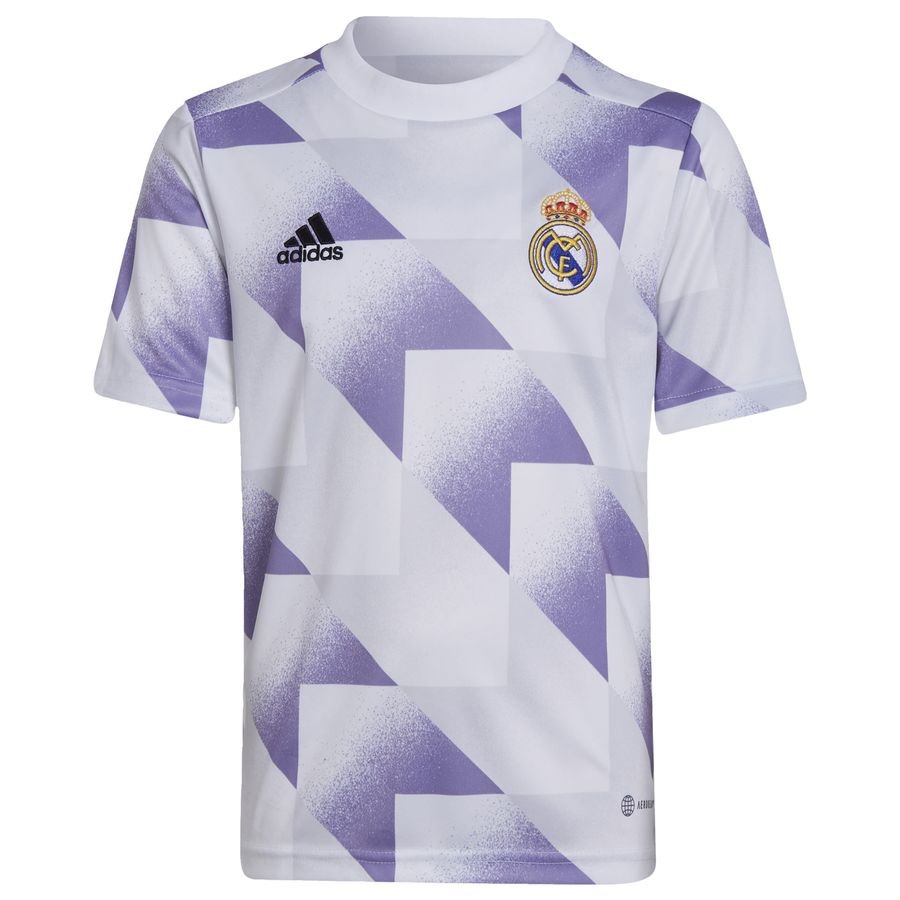 Real Madrid Tränings T-Shirt Pre Match - Vit Lila Barn