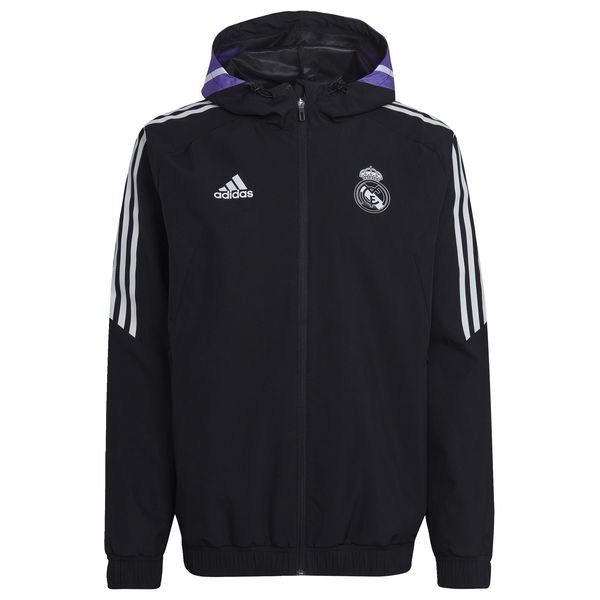 Real Madrid Jacket Condivo 22 All Weather - Black/White | www ...