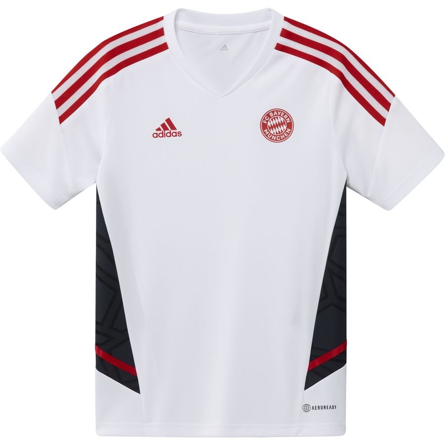 Bayern München Trænings T-Shirt Condivo 22 - Hvid/Rød Børn thumbnail