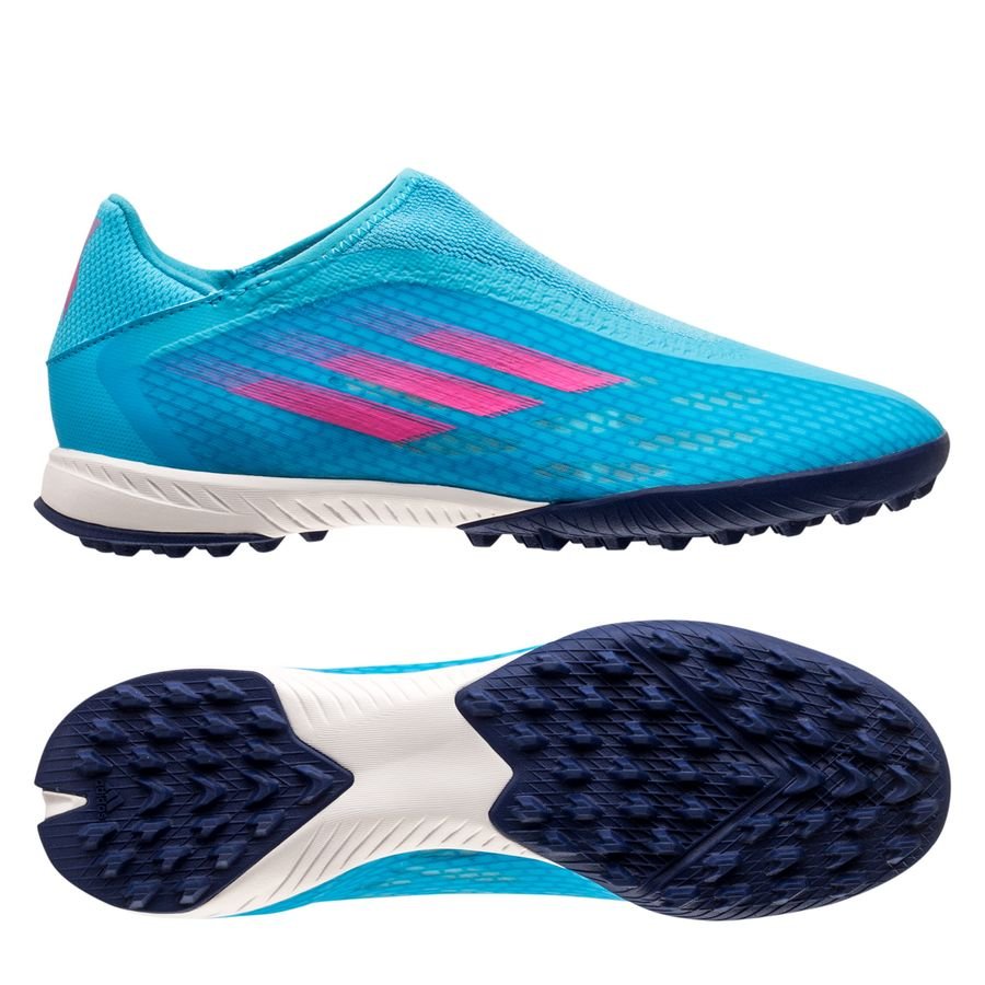 adidas X Speedflow .3 Laceless TF Sapphire Edge - Blå/Pink/Hvid thumbnail