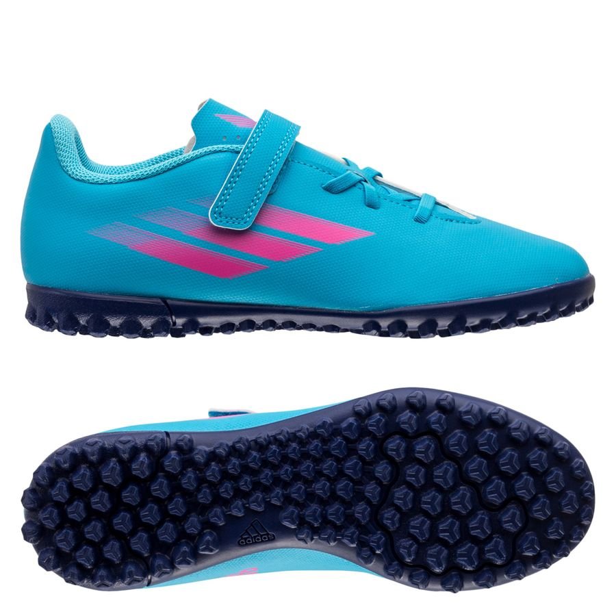 adidas X Speedflow .4 H&L TF Sapphire Edge - Blå/Pink/Navy Børn