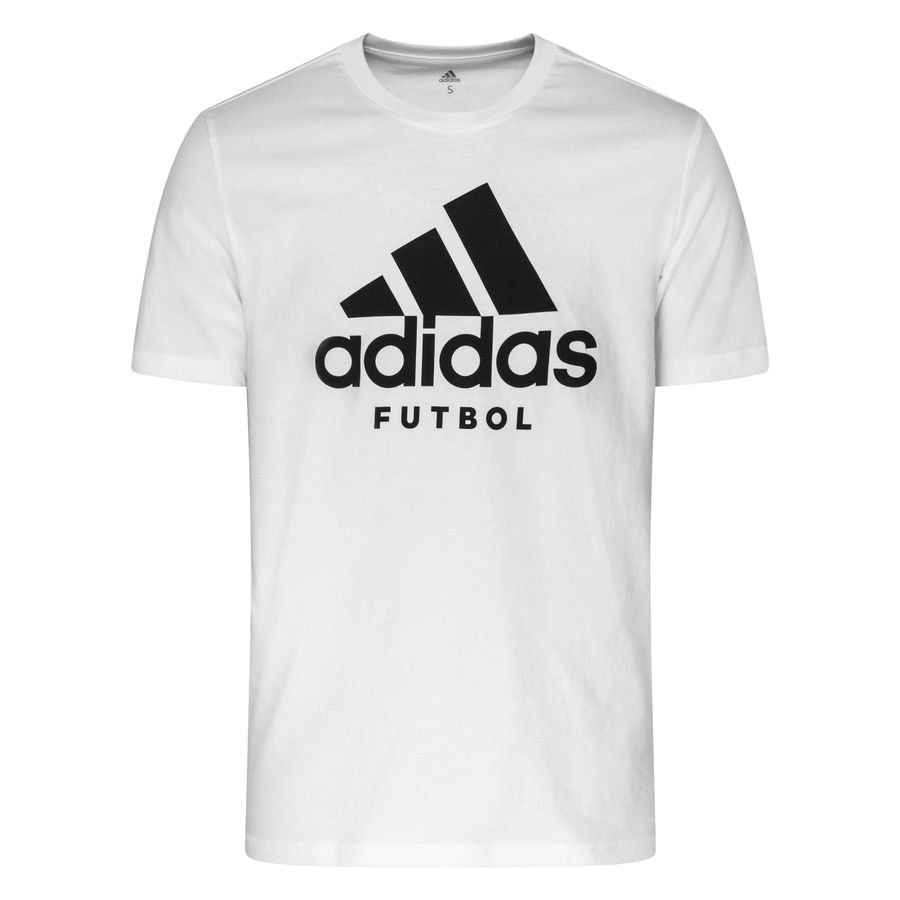 adidas T-Shirt Futbol Logo - Hvid/Sort thumbnail