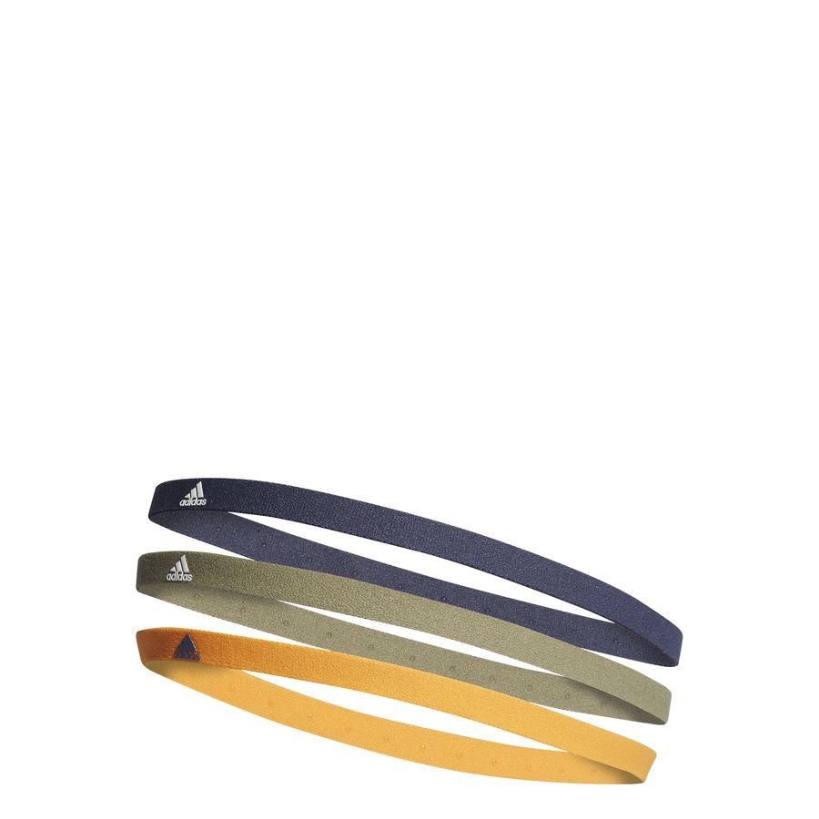 adidas Haarband 3er-Pack - Navy/Grün/Orange, Größe One Size