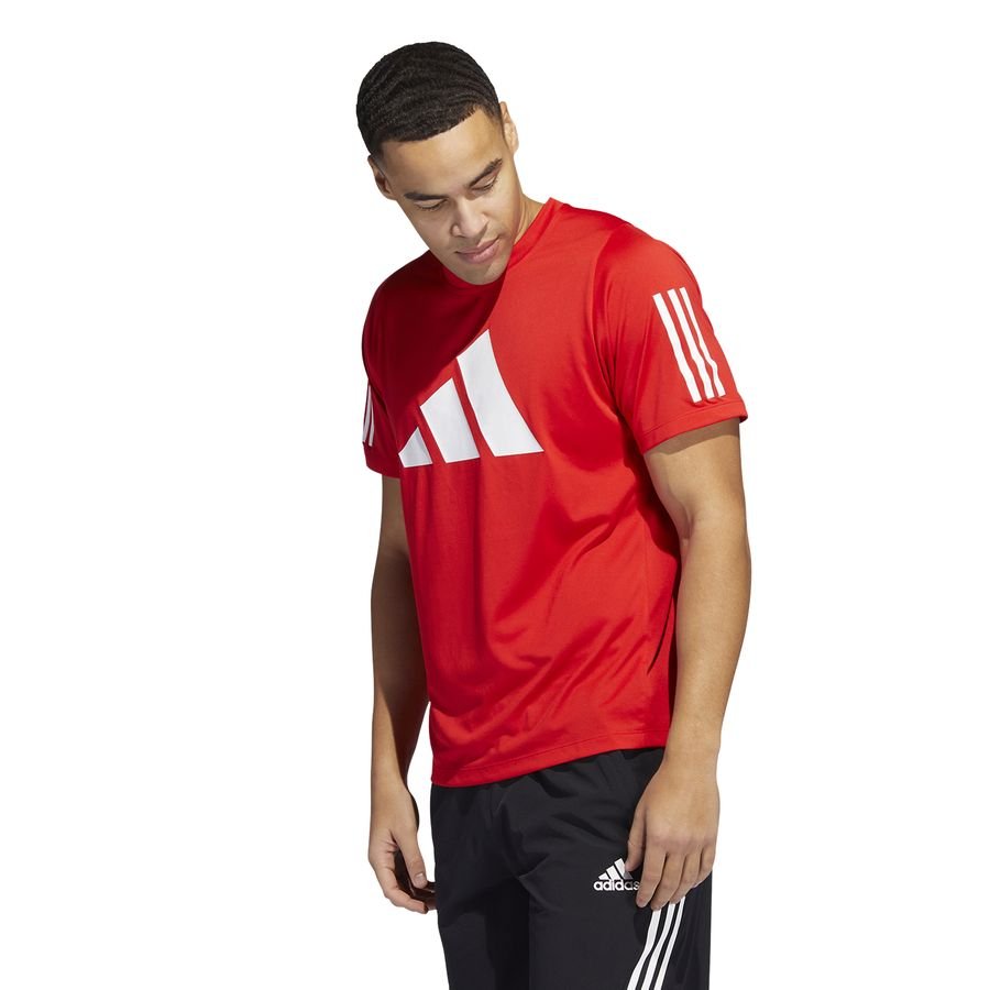 adidas Trænings T-Shirt Freelift - Rød/Hvid thumbnail