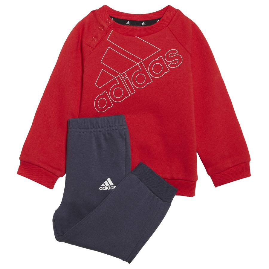 adidas Essentials Logo Sweatshirt and Pants kønsneutralt sæt Rød thumbnail
