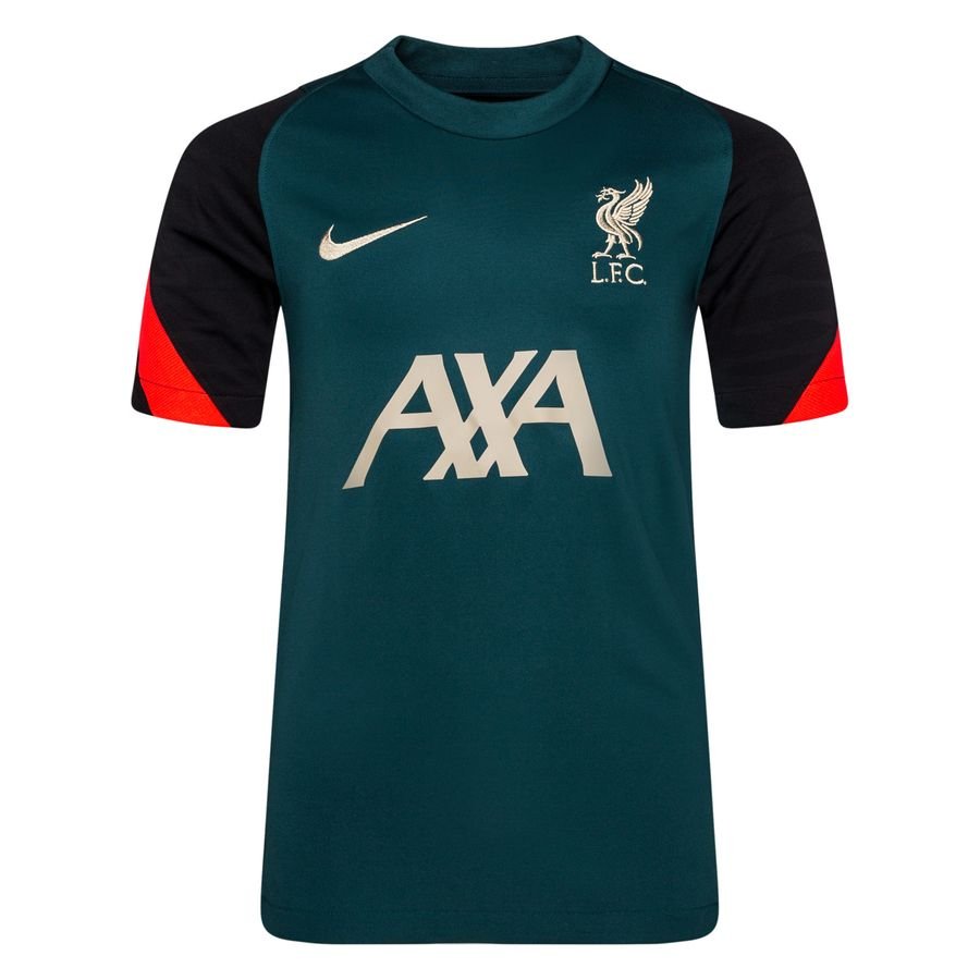 Liverpool Tränings T-Shirt Dri-FIT Strike - Grön/Beige Barn