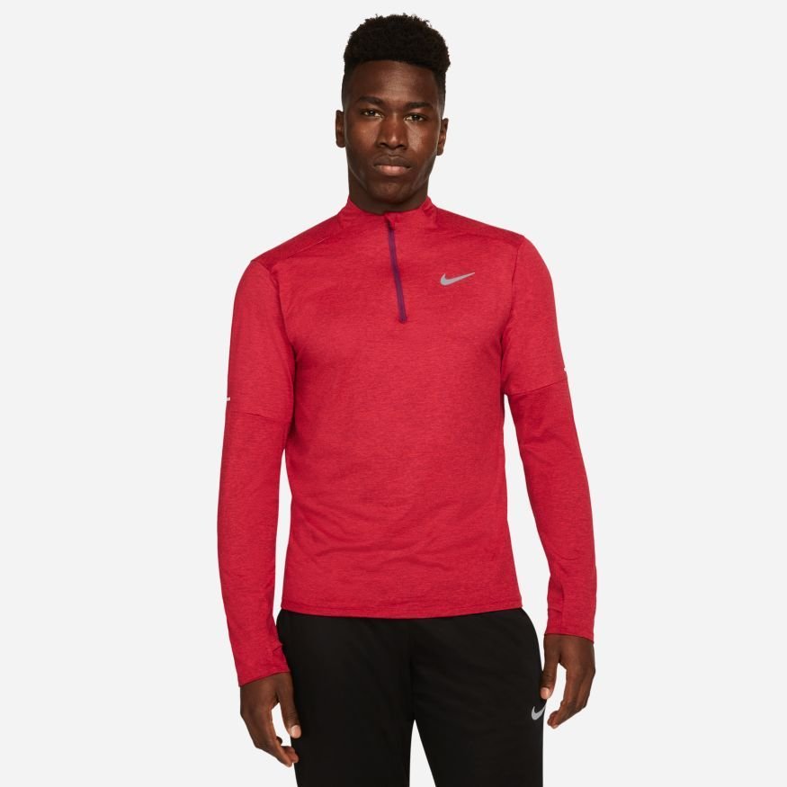 Nike Løbetrøje Dri-FIT Element - Rød/Sølv |